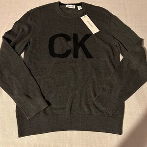 Calvin Klein Men's Gray Crewneck Sweater